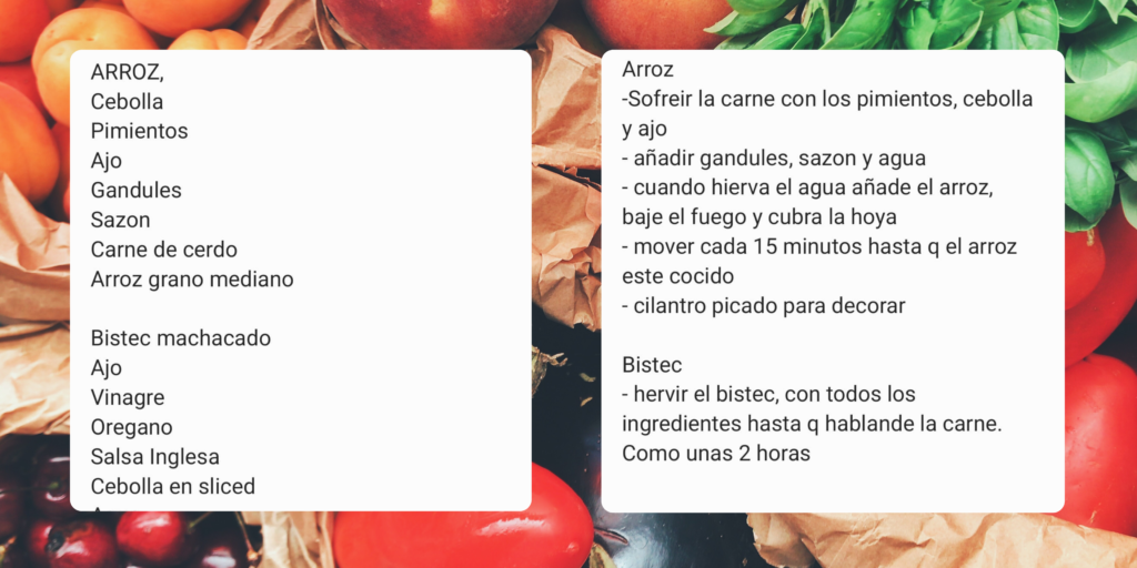 Receta de arroz y bistec del Chef Oscar